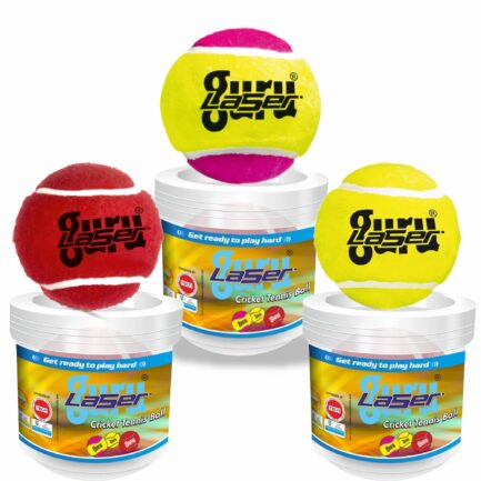 Guru Laser Hard Tennis Ball for Cricket